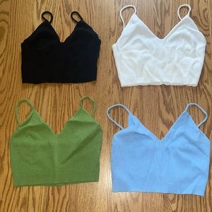 4 pack stretchy crop tanks